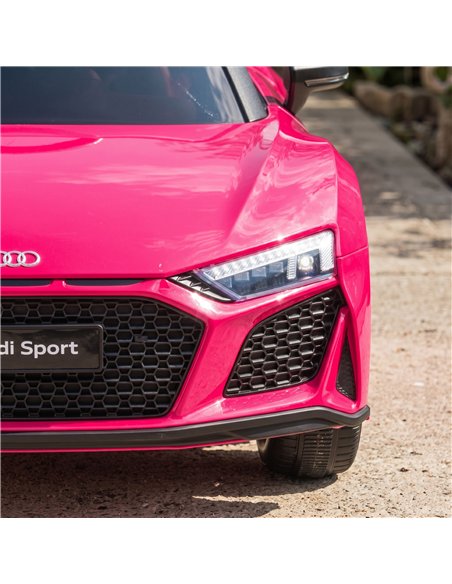 AIYAPLAY Licensed Audi R8 Spyder 12V Electric Car for Kids with Remote Control, Dual Motors, Rear Suspension, Soft Start, Pink - pic 212441 | FastDaddyshop