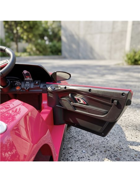 AIYAPLAY Licensed Audi R8 Spyder 12V Electric Car for Kids with Remote Control, Dual Motors, Rear Suspension, Soft Start, Pink - pic 212442 | FastDaddyshop