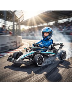 AIYAPLAY Licensed Mercedes-AMG PETRONAS F1 12V Electric Go Kart for Kids with Remote, Rear Suspension, Soft Start and 3 Speeds 2