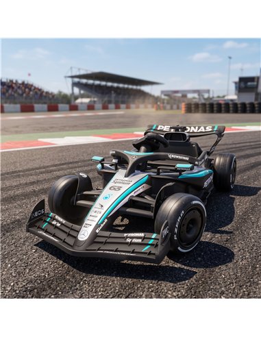 AIYAPLAY Licensed Mercedes-AMG PETRONAS F1 12V Electric Go Kart for Kids with Remote, Rear Suspension, Soft Start and 3 Speeds