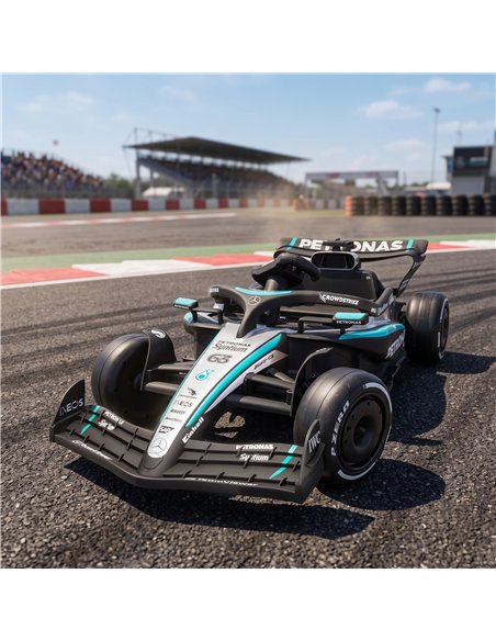 AIYAPLAY Licensed Mercedes-AMG PETRONAS F1 12V Electric Go Kart for Kids with Remote, Rear Suspension, Soft Start and 3 Speeds - pic 212451 | FastDaddyshop