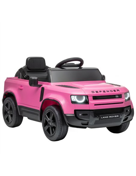 AIYAPLAY Land Rover Licensed 12V Kids Ride on Car with Remote, Suspension, Slow Start, 3 Speeds, Lights, Music, Horn, Pink - pic 212452 | FastDaddyshop