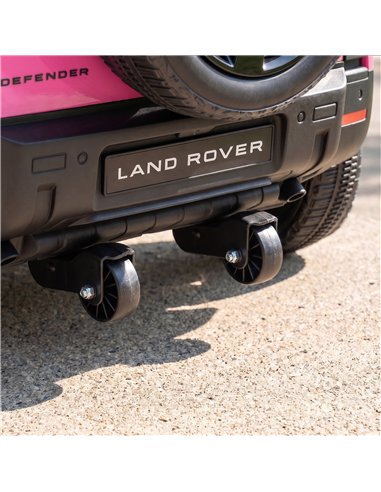 AIYAPLAY Land Rover Licensed 12V Kids Ride on Car with Remote, Suspension, Slow Start, 3 Speeds, Lights, Music, Horn, Pink