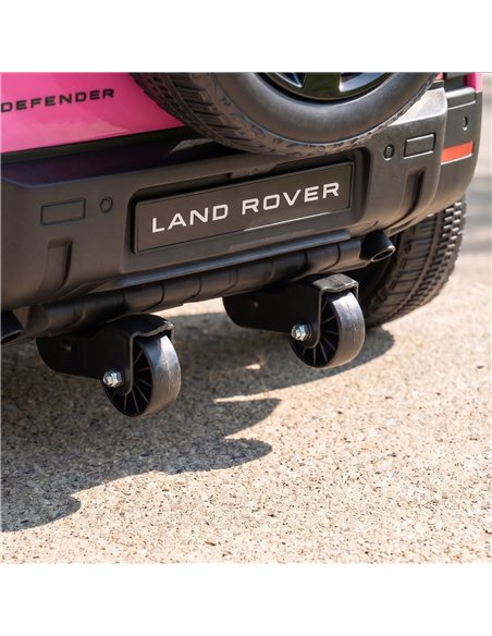 AIYAPLAY Land Rover Licensed 12V Kids Ride on Car with Remote, Suspension, Slow Start, 3 Speeds, Lights, Music, Horn, Pink - pic 212459 | FastDaddyshop
