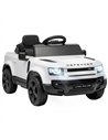 AIYAPLAY Land Rover Licensed 12V Kids Ride on Car with Remote, Suspension, Slow Start, 3 Speeds, Lights, Music, Horn, White