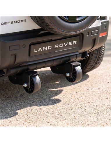 AIYAPLAY Land Rover Licensed 12V Kids Ride on Car with Remote, Suspension, Slow Start, 3 Speeds, Lights, Music, Horn, White