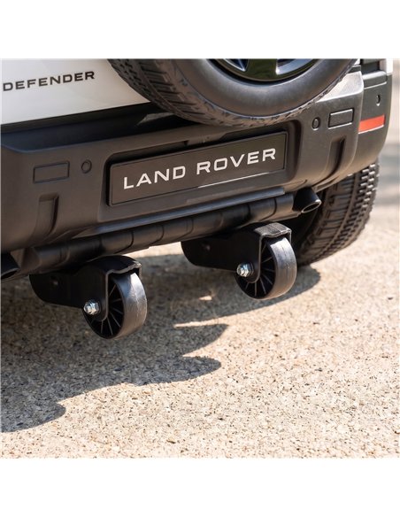 AIYAPLAY Land Rover Licensed 12V Kids Ride on Car with Remote, Suspension, Slow Start, 3 Speeds, Lights, Music, Horn, White - pic 212468 | FastDaddyshop