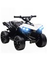 AIYAPLAY 6V Kids ATV, 4 Wheeler Electric Ride on Car with Music and LED Headlights, for Ages 18-56 Months Boys and Girls, White