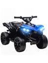 AIYAPLAY 6V Kids ATV, 4 Wheeler Electric Ride on Car with Music and LED Headlights, for Ages 18-56 Months Boys and Girls, Blue