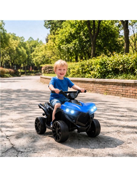 AIYAPLAY 6V Kids ATV, 4 Wheeler Electric Ride on Car with Music and LED Headlights, for Ages 18-56 Months Boys and Girls, Blue - pic 212532 | FastDaddyshop