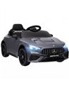 AIYAPLAY Licensed Mercedes AMG Kids Electric Car, 12V Ride On Car with Dual Motors, Remote Control for 3-6 Years, Grey