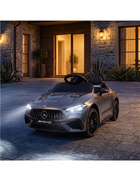 AIYAPLAY Licensed Mercedes AMG Kids Electric Car, 12V Ride On Car with Dual Motors, Remote Control for 3-6 Years, Grey - pic 212541 | FastDaddyshop