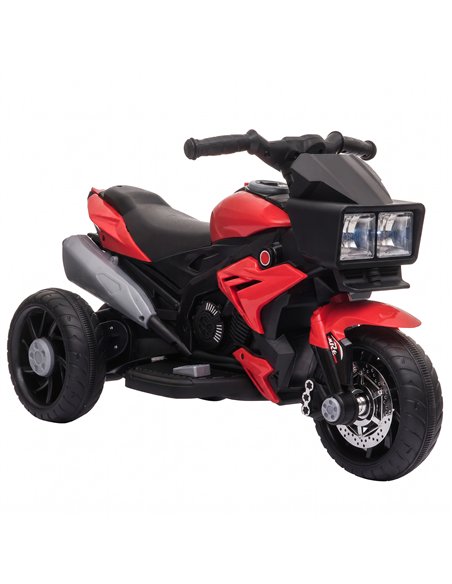 AIYAPLAY Kids Electric Motorcycle Ride-On Toy, 3-Wheel Battery-Operated Motorbike with Horn, Toddler Ride On Bike, Red - pic 212551 | FastDaddyshop