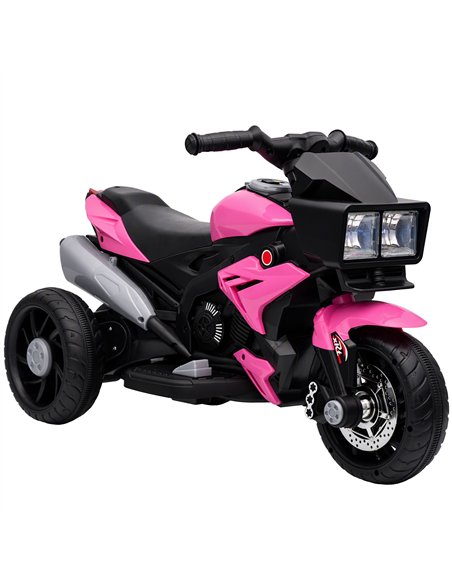 AIYAPLAY Kids Electric Motorcycle Ride-On Toy, 3-Wheel Battery-Operated Motorbike with Horn, Toddler Ride On Bike, Pink - pic 212560 | FastDaddyshop