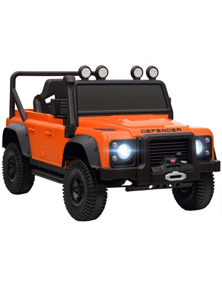 AIYAPLAY Kids Ride On Car with Remote Control, Music, Horn, 4 Spring Suspension Wheels, LED Lights for 3-5 Years Old, Orange - pic 212569 | FastDaddyshop