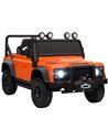 AIYAPLAY Kids Ride On Car with Remote Control, Music, Horn, 4 Spring Suspension Wheels, LED Lights for 3-5 Years Old, Orange
