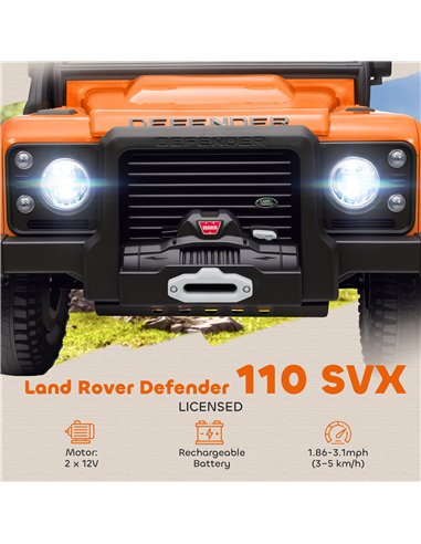 AIYAPLAY Kids Ride On Car with Remote Control, Music, Horn, 4 Spring Suspension Wheels, LED Lights for 3-5 Years Old, Orange