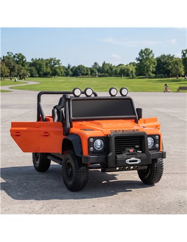 AIYAPLAY Kids Ride On Car with Remote Control, Music, Horn, 4 Spring Suspension Wheels, LED Lights for 3-5 Years Old, Orange