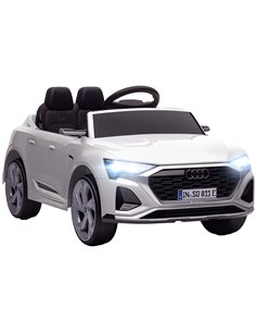 AIYAPLAY Audi Q8 etron Sportback Licensed Ride on Car with Remote Control, Four-Wheel Suspension, Soft Start for Ages 3-4, White