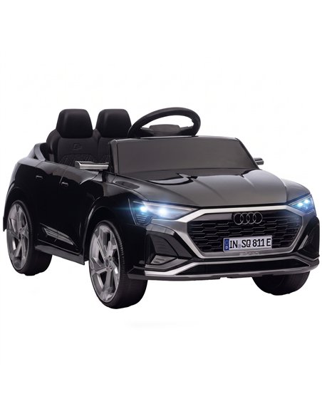 AIYAPLAY Audi Q8 etron Sportback Licensed Ride on Car with Remote Control, Four-Wheel Suspension, Soft Start for Ages 3-4, Black - pic 212596 | FastDaddyshop