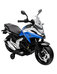 AIYAPLAY Licensed Honda 12V Kids Electric Motorbike with Training Wheels, Soft Start, Headlights, Music for 3-6 Years, Blue