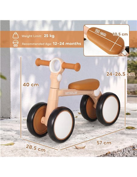 AIYAPLAY Balance Bike, Lightweight Baby Balance Bike with Foldable Design, Adjustable Seat, No Pedal for 1–2 Years, Pink - pic 212616 | FastDaddyshop