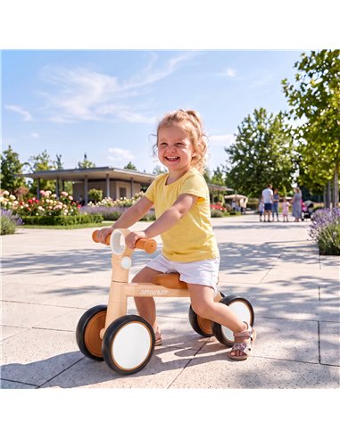 AIYAPLAY Balance Bike, Lightweight Baby Balance Bike with Foldable Design, Adjustable Seat, No Pedal for 1–2 Years, Pink