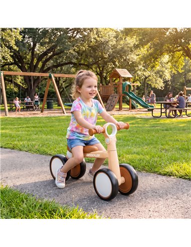 AIYAPLAY Balance Bike, Lightweight Baby Balance Bike with Foldable Design, Adjustable Seat, No Pedal for 1–2 Years, Pink