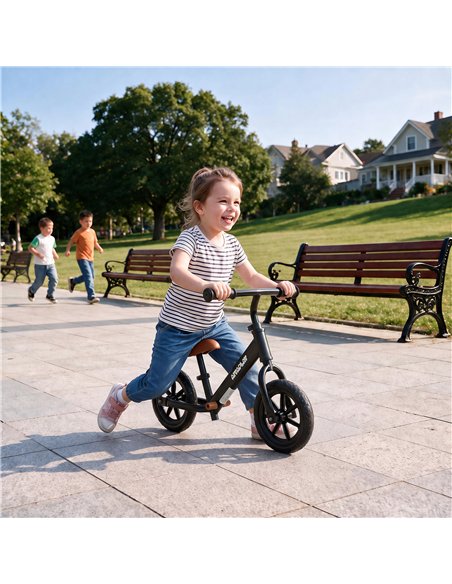 AIYAPLAY 11.2" Balance Bike for 2-5 Years, Toddler Bike with Lighting Wheels, Adjustable Seat & Handlebar, Black - pic 212648 | FastDaddyshop