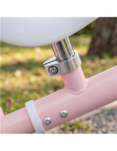 AIYAPLAY Baby Balance Bike for 1-2 Years Old, Light-up Toddler Balance Bike with Adjustable Seat, 4 Silent EVA Wheels, Pink