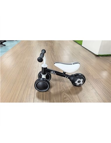 AIYAPLAY Balance Bike for Kids 1-2 Years, Toddler Bike with Adjustable Seat and Lighting Rear Wheels for Boys and Girls, Black