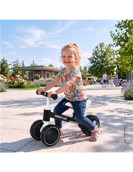 AIYAPLAY Balance Bike for Kids 1-2 Years, Toddler Bike with Adjustable Seat and Lighting Rear Wheels for Boys and Girls, Black - pic 212667 | FastDaddyshop