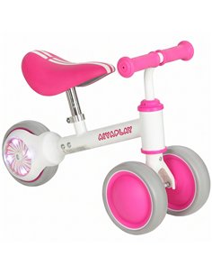 AIYAPLAY Balance Bike for Kids 1-2 Years, Toddler Bike with Adjustable Seat and Lighting Rear Wheels for Boys and Girls, Pink