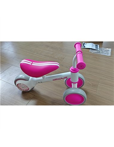 AIYAPLAY Balance Bike for Kids 1-2 Years, Toddler Bike with Adjustable Seat and Lighting Rear Wheels for Boys and Girls, Pink