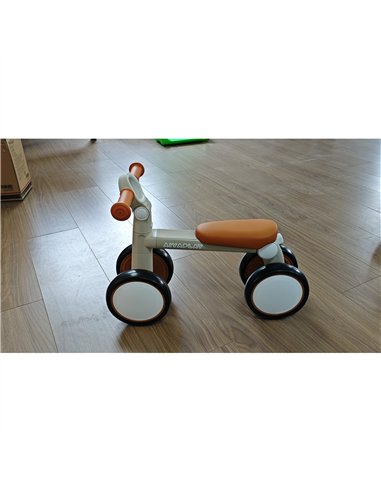 AIYAPLAY Balance Bike, Lightweight Baby Balance Bike with Foldable Design, Adjustable Seat, No Pedal for 1-2 Years, Cream White