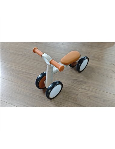 AIYAPLAY Balance Bike, Lightweight Baby Balance Bike with Foldable Design, Adjustable Seat, No Pedal for 1-2 Years, Cream White