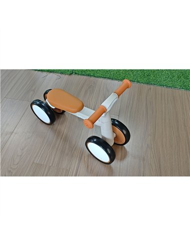 AIYAPLAY Balance Bike, Lightweight Baby Balance Bike with Foldable Design, Adjustable Seat, No Pedal for 1-2 Years, Cream White