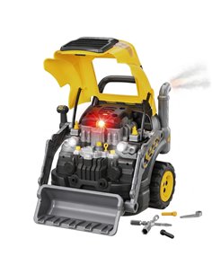 AIYAPLAY Kids Truck Engine Toy, Excavator Toy Steering Wheel with Spray, Lights and Sounds for 3-6 Years Boys Girls, Yellow