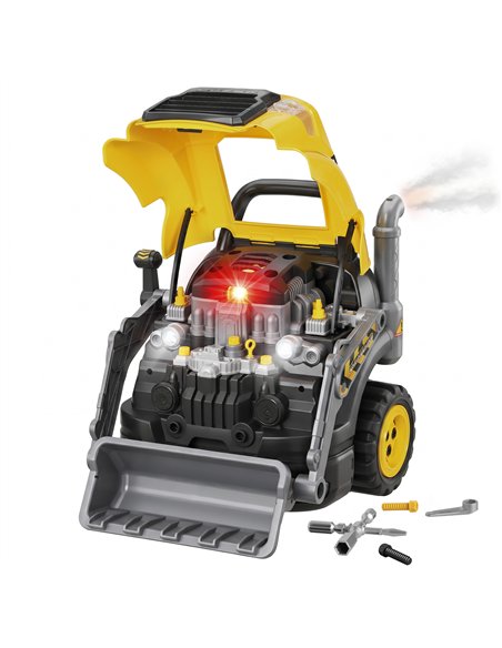 AIYAPLAY Kids Truck Engine Toy, Excavator Toy Steering Wheel with Spray, Lights and Sounds for 3-6 Years Boys Girls, Yellow - pic 212686 | FastDaddyshop