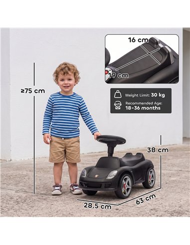 AIYAPLAY Ride on Car, Porsche Licensed Toddler Push Car with Horn, Headlights, Sound and Steering Wheel for 18-36 Months, Matte 