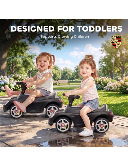 AIYAPLAY Ride on Car, Porsche Licensed Toddler Push Car with Horn, Headlights, Sound and Steering Wheel for 18-36 Months, Matte  - pic 212700 | FastDaddyshop