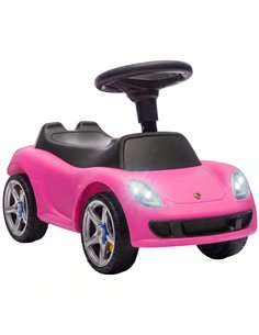 AIYAPLAY Ride on Car, Porsche Licensed Toddler Push Car with Horn, Headlights, Sound and Steering Wheel for 18-36 Months, Pink