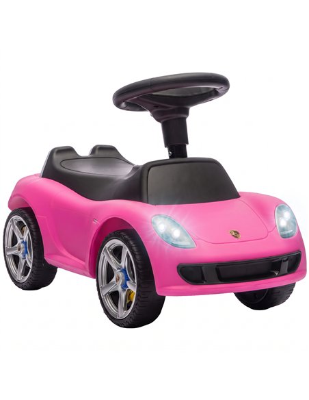 AIYAPLAY Ride on Car, Porsche Licensed Toddler Push Car with Horn, Headlights, Sound and Steering Wheel for 18-36 Months, Pink - pic 212704 | FastDaddyshop