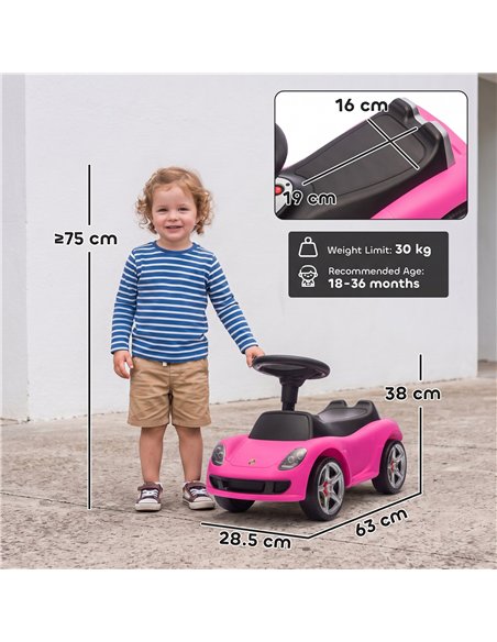 AIYAPLAY Ride on Car, Porsche Licensed Toddler Push Car with Horn, Headlights, Sound and Steering Wheel for 18-36 Months, Pink - pic 212706 | FastDaddyshop