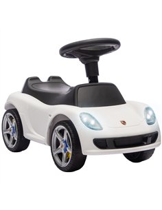 AIYAPLAY Ride on Car, Porsche Licensed Toddler Push Car with Horn, Headlights, Sound and Steering Wheel for 18-36 Months, White
