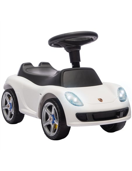 AIYAPLAY Ride on Car, Porsche Licensed Toddler Push Car with Horn, Headlights, Sound and Steering Wheel for 18-36 Months, White - pic 212713 | FastDaddyshop