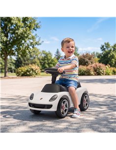 AIYAPLAY Ride on Car, Porsche Licensed Toddler Push Car with Horn, Headlights, Sound and Steering Wheel for 18-36 Months, White 2
