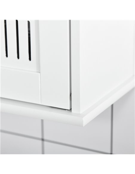 Kleankin Bathroom Wall Mounted Mirror Cabinet with Double Doors, Adjustable Shelf, White - pic 21272 | FastDaddyshop