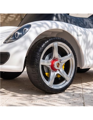 AIYAPLAY Ride on Car, Porsche Licensed Toddler Push Car with Horn, Headlights, Sound and Steering Wheel for 18-36 Months, White