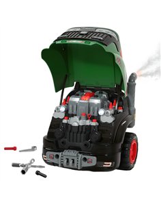 AIYAPLAY Kids Truck Engine Toy, Toy Steering Wheel with Spray, Lights and Sounds, Educational Gifts for 3-6 Years, Green